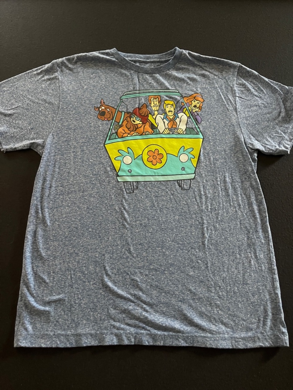 Scooby-Doo Van Graphic Men’s T-Shirt - Heather Blue